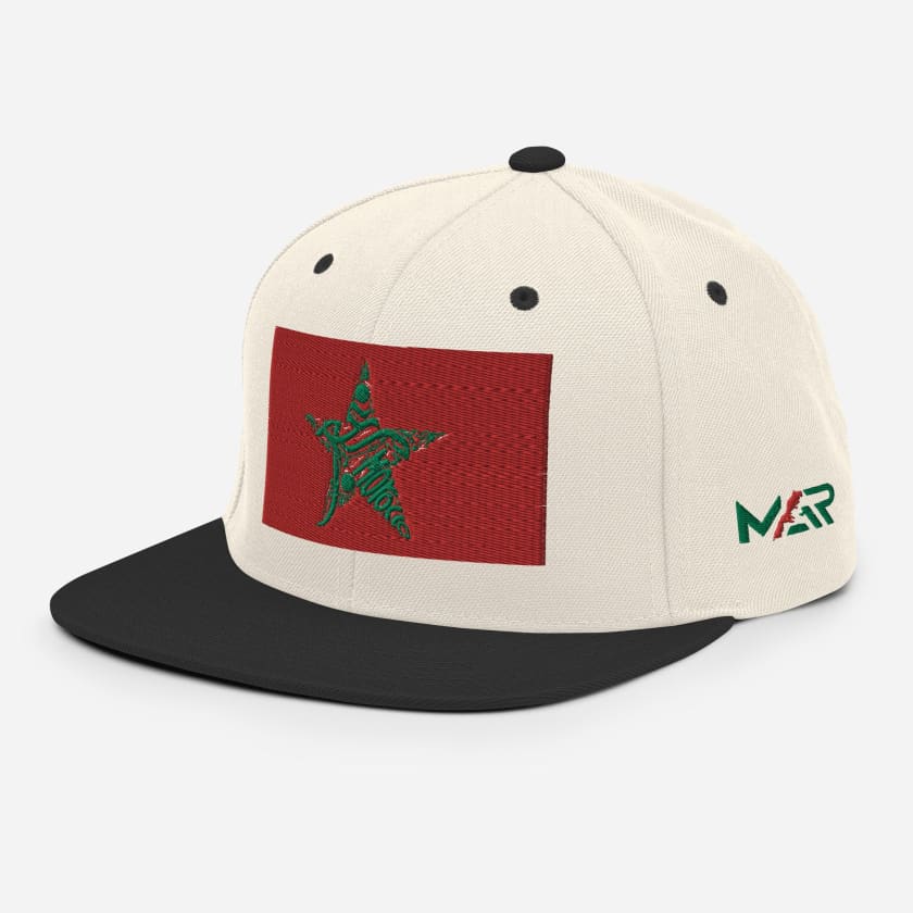 Casquette MAR drapeau Maroc brodé