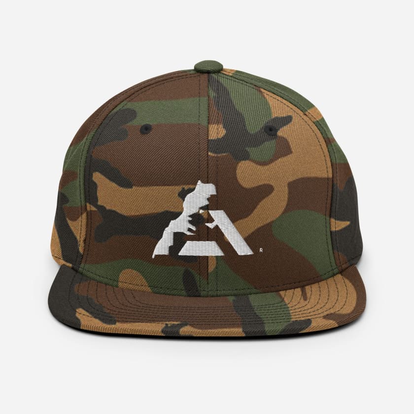 Casquette MAR logo blanc brodé Snapback Camouflage