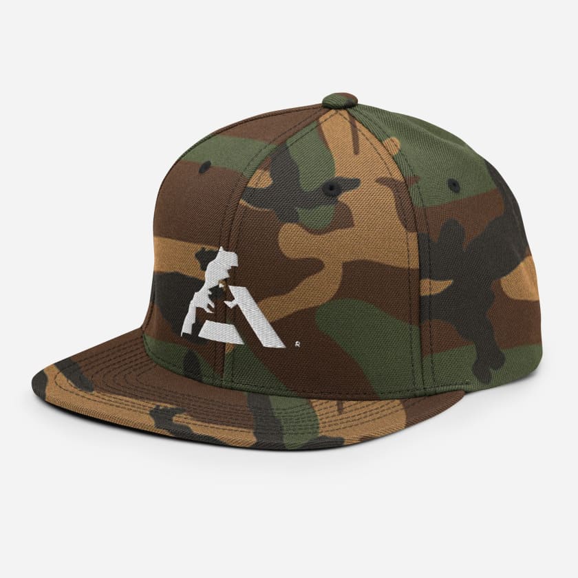 Casquette MAR logo blanc brodé Snapback Camouflage