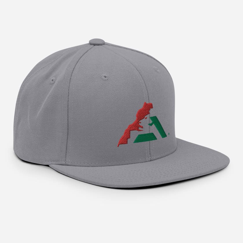 Casquette MAR logo vert et rouge brodé Snapback Camouflage