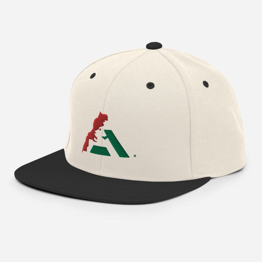 Casquette MAR logo vert et rouge brodé Snapback Camouflage