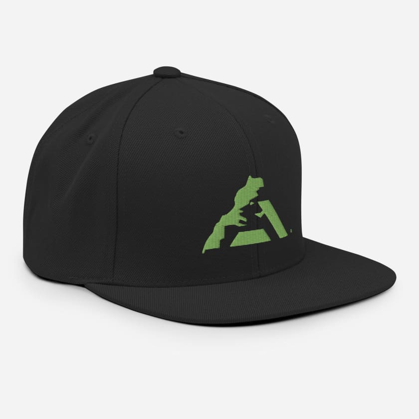 Casquette MAR logo vert pistache brodé Snapback