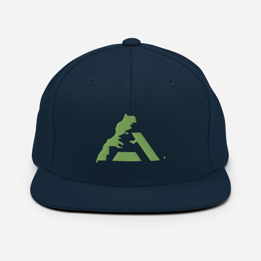 Casquette MAR logo vert pistache brodé Snapback