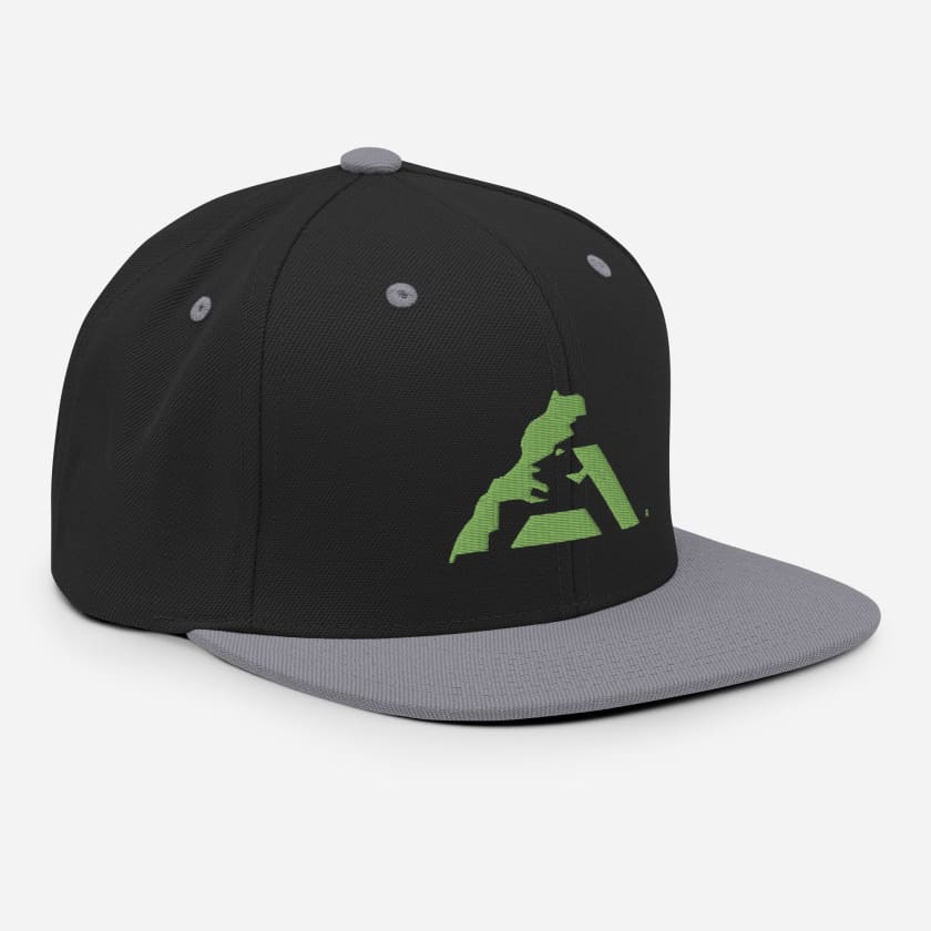 Casquette MAR logo vert pistache brodé Snapback