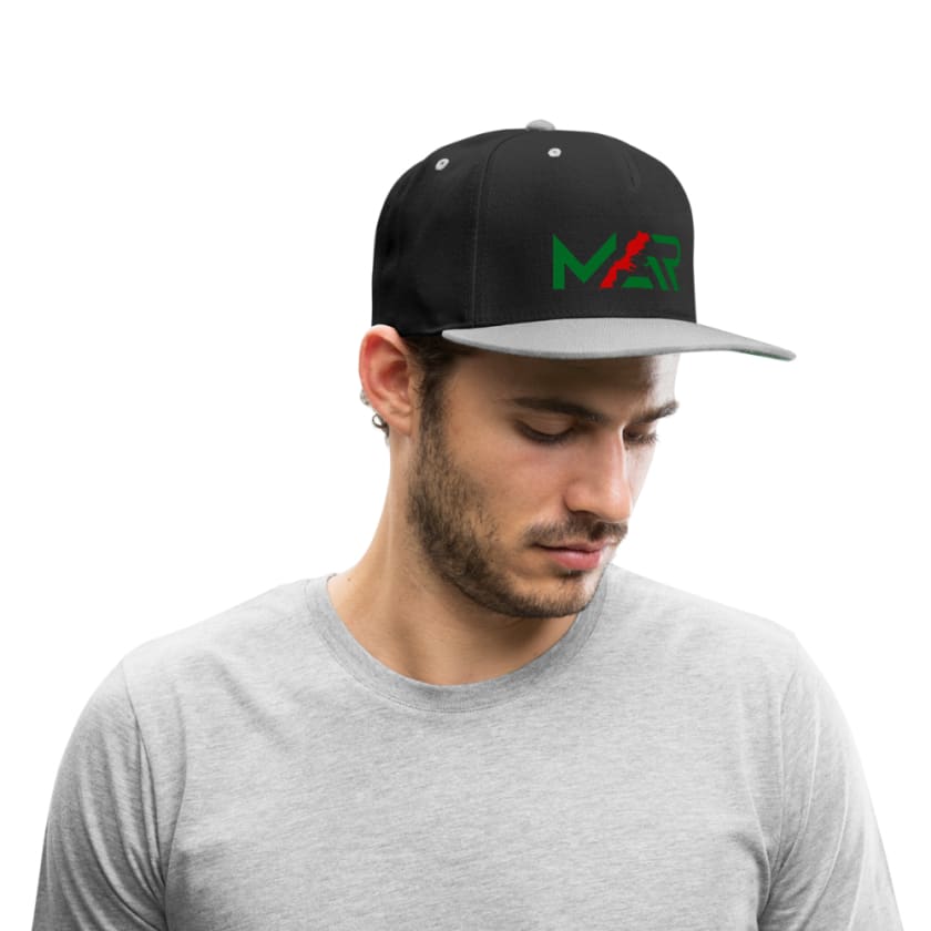 Casquette MAR snapback imprimé - noir/gris