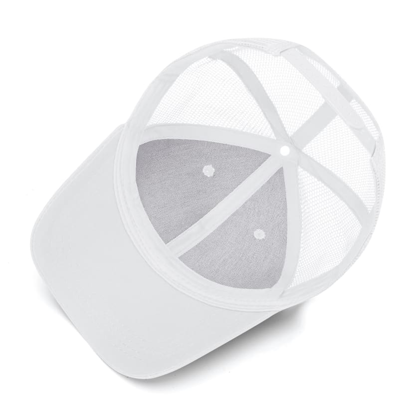 Casquette MAROC de baseball blanche en maille quadrillée MAR