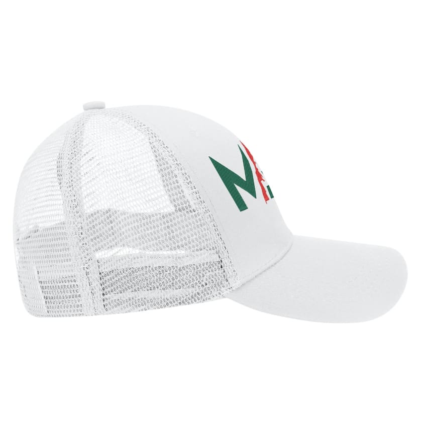 Casquette MAROC de baseball blanche en maille quadrillée MAR
