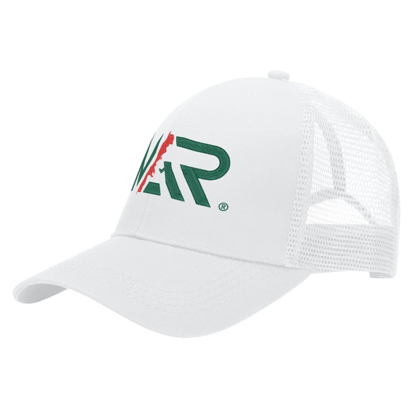 Casquette MAROC de baseball blanche en maille quadrillée MAR