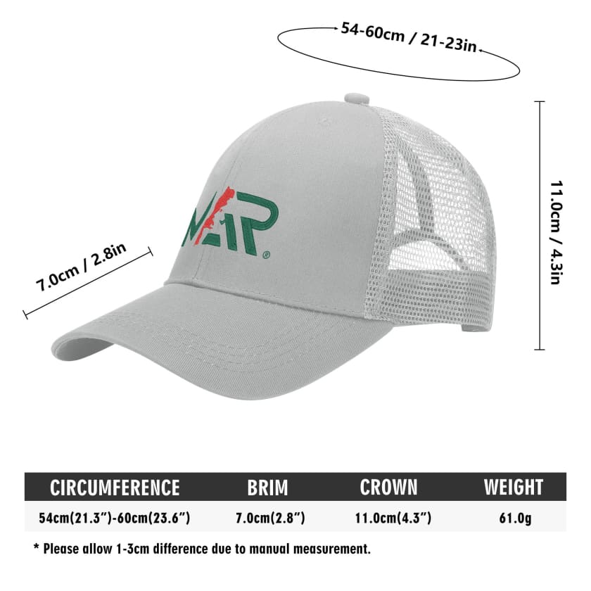 Casquette MAROC de baseball blanche en maille quadrillée MAR