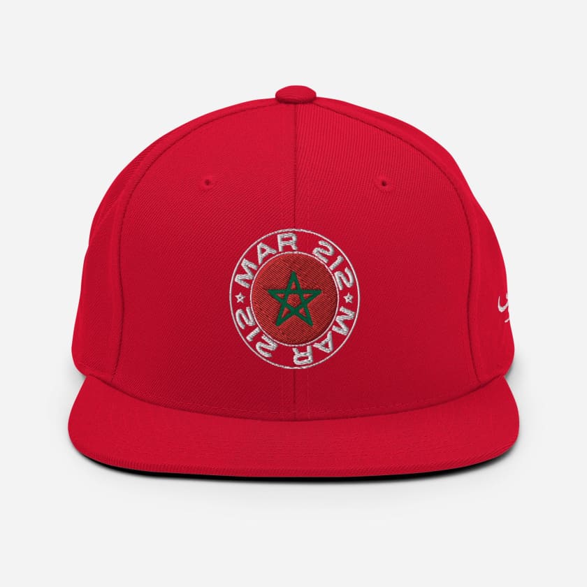 Casquette Maroc MAR212 rouge brodé