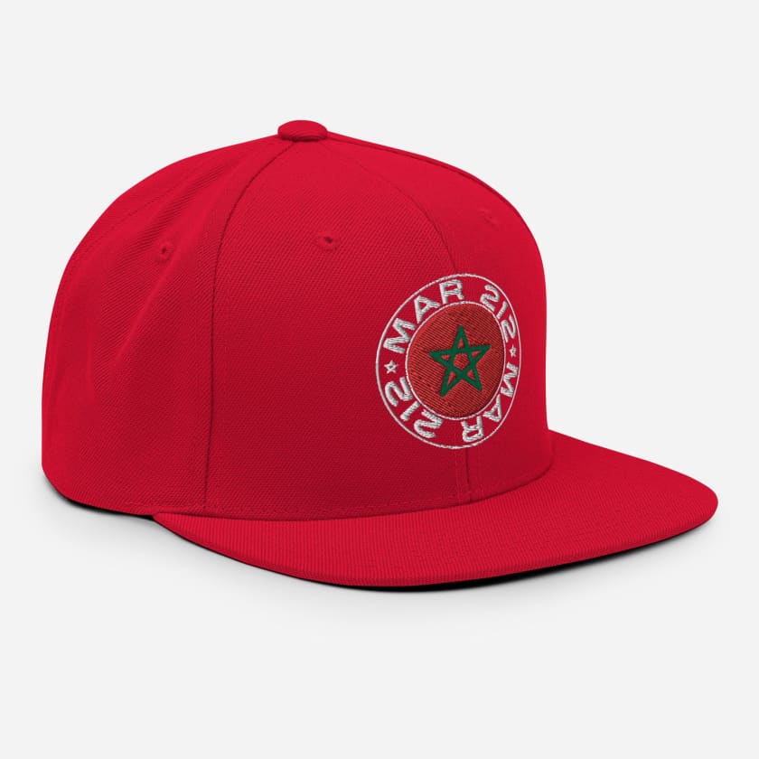 Casquette Maroc MAR212 rouge brodé