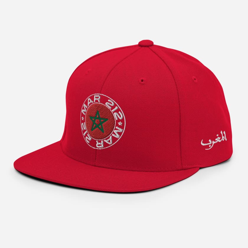 Casquette Maroc MAR212 rouge brodé