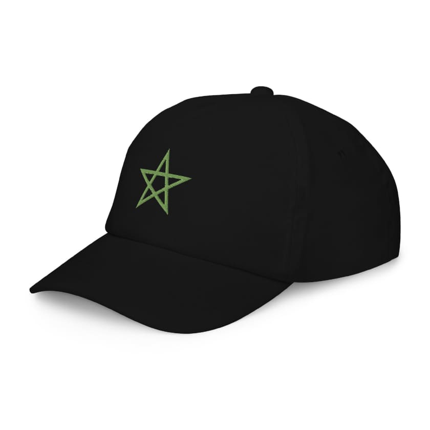 Casquette noire Drapeau du Maroc enfant étoile Verte