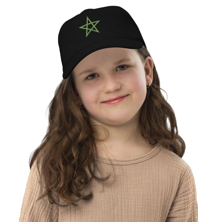 Casquette noire Drapeau du Maroc enfant étoile Verte