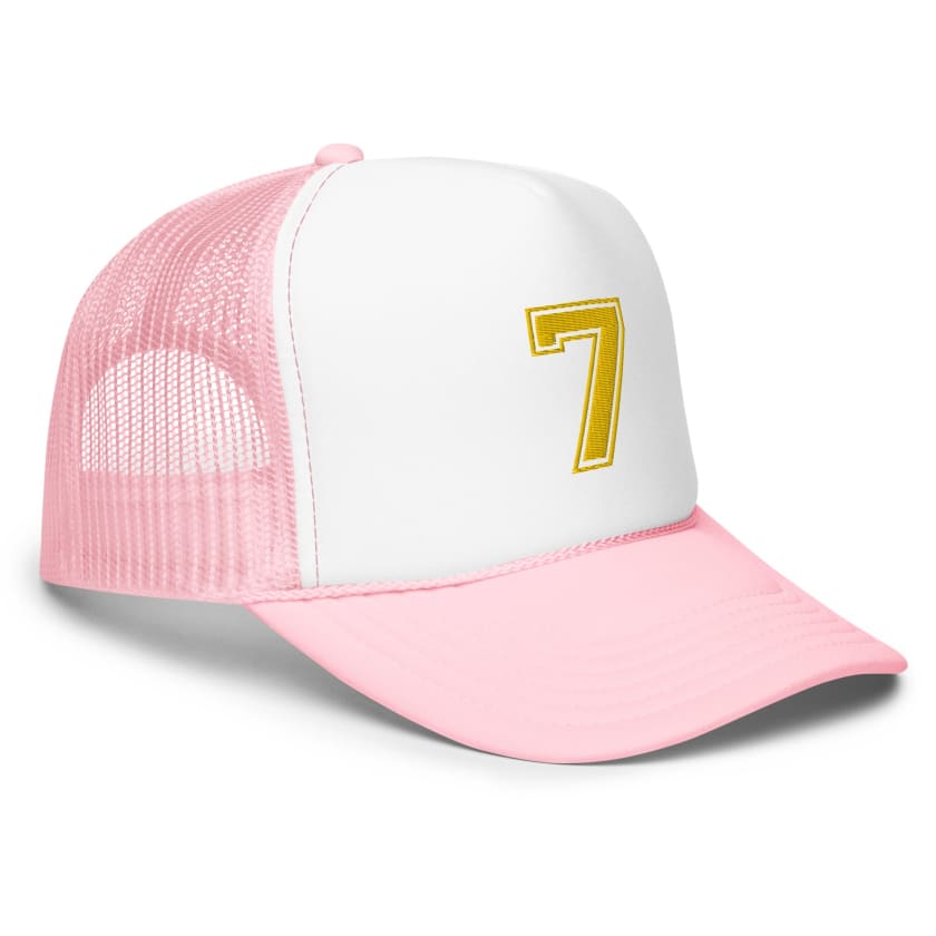 Casquette numéro 7 brodé en mousse
