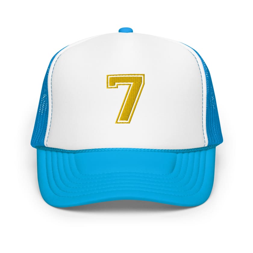 Casquette numéro 7 brodé en mousse