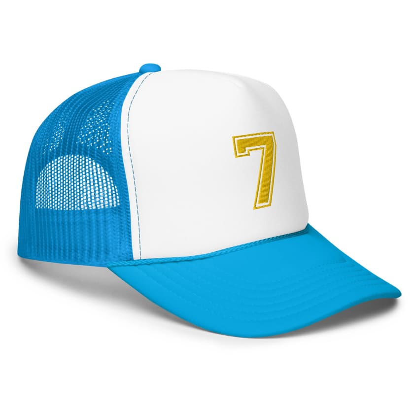 Casquette numéro 7 brodé en mousse