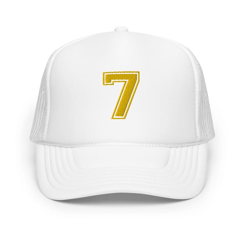 Casquette numéro 7 brodé en mousse