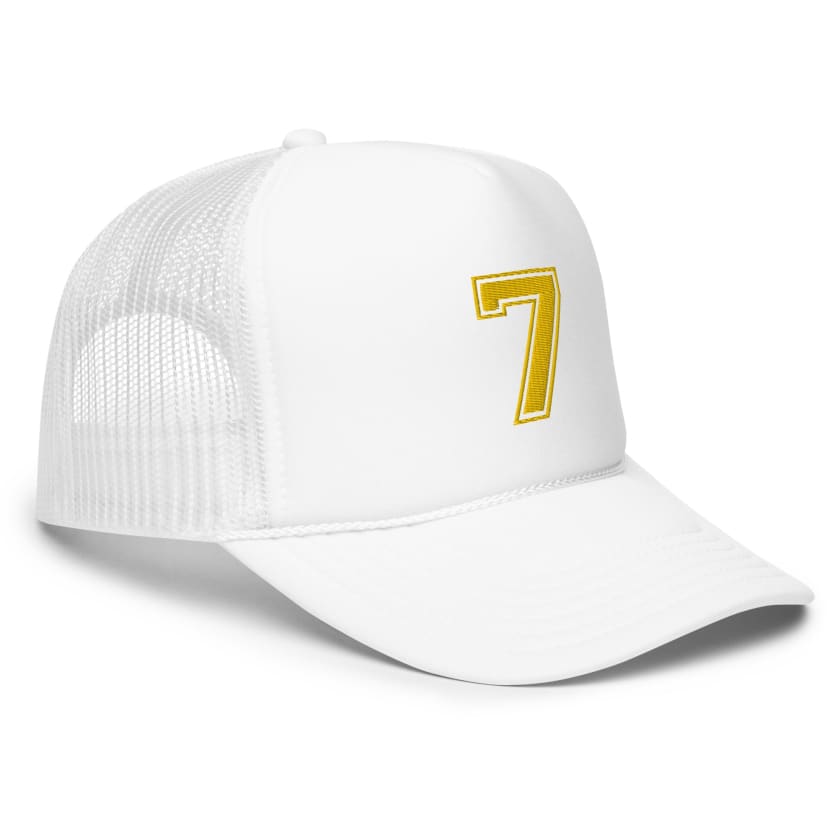 Casquette numéro 7 brodé en mousse