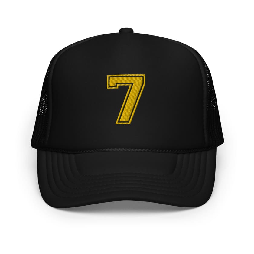 Casquette numéro 7 brodé en mousse
