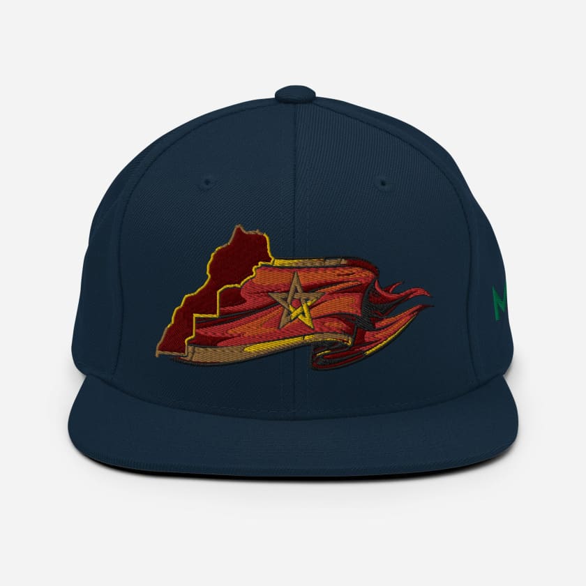 Casquette Snapback Carte Morocco brodé