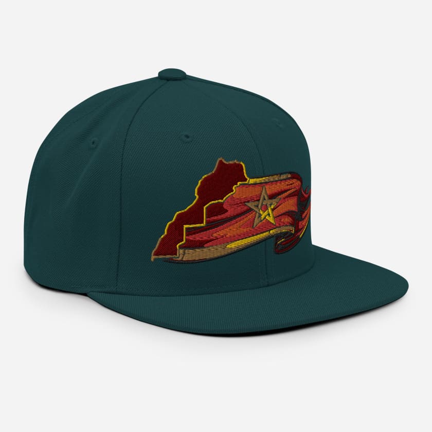 Casquette Snapback Carte Morocco brodé
