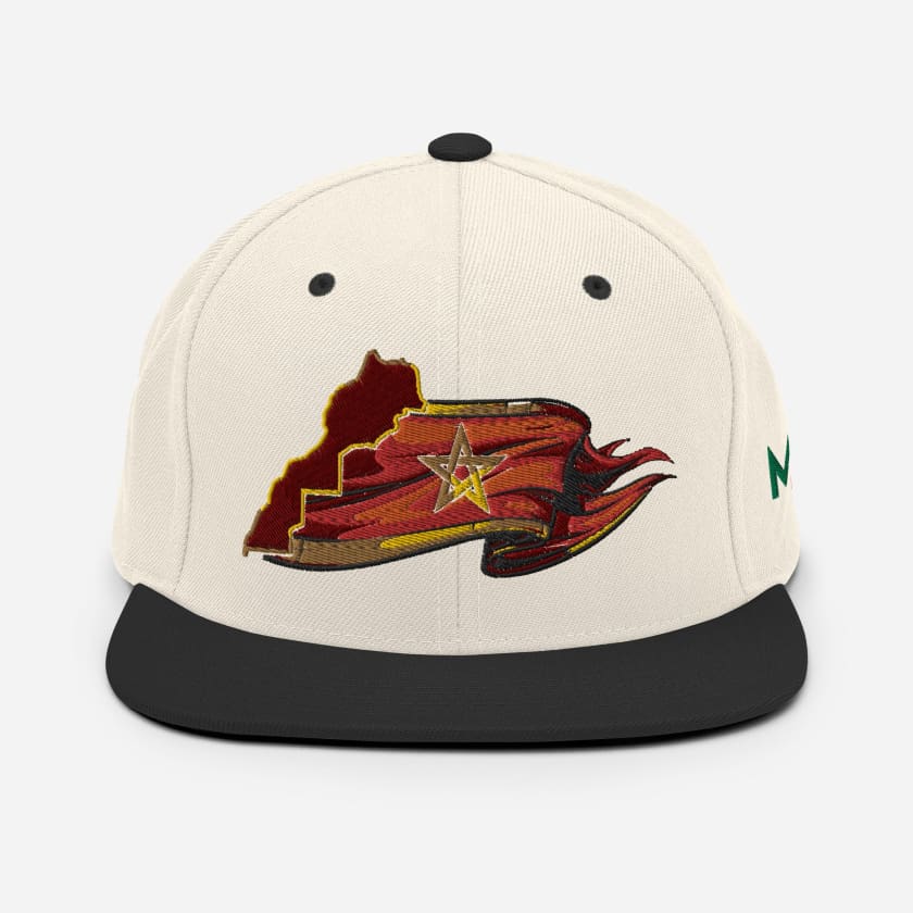 Casquette Snapback Carte Morocco brodé