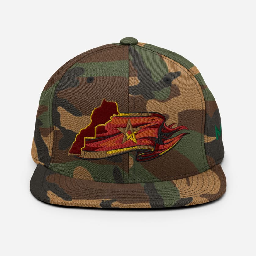 Casquette Snapback Carte Morocco brodé