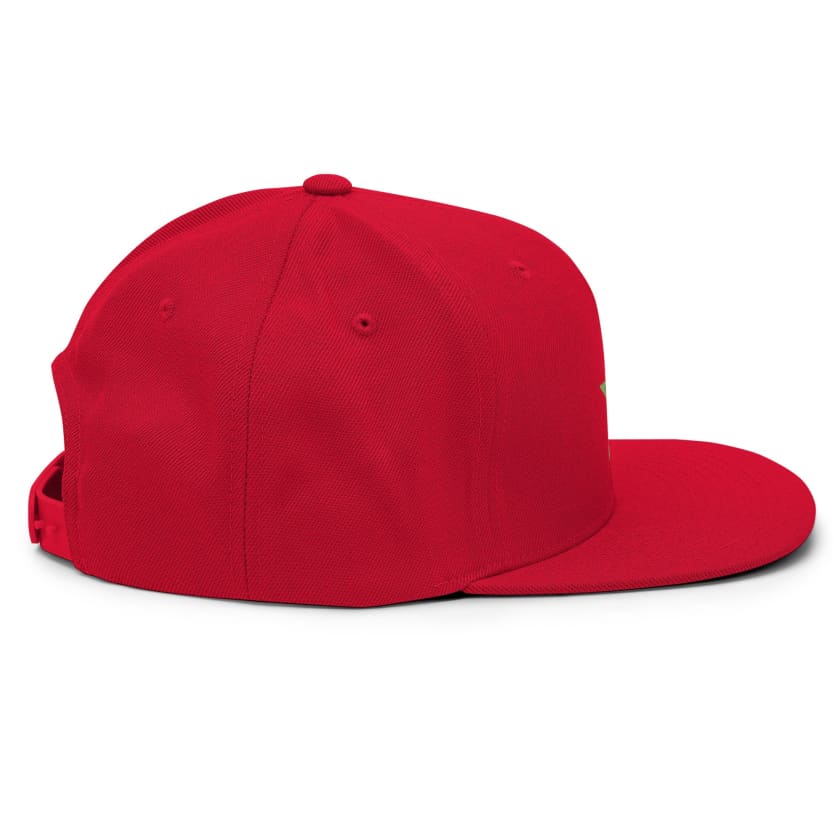 Casquette Snapback Rouge drapeau Maroc Brodé étoile verte