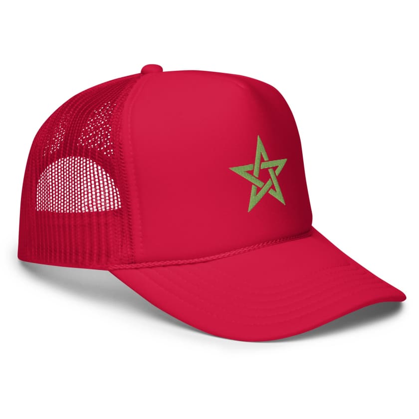 Casquette trucker en mousse drapeau Maroc