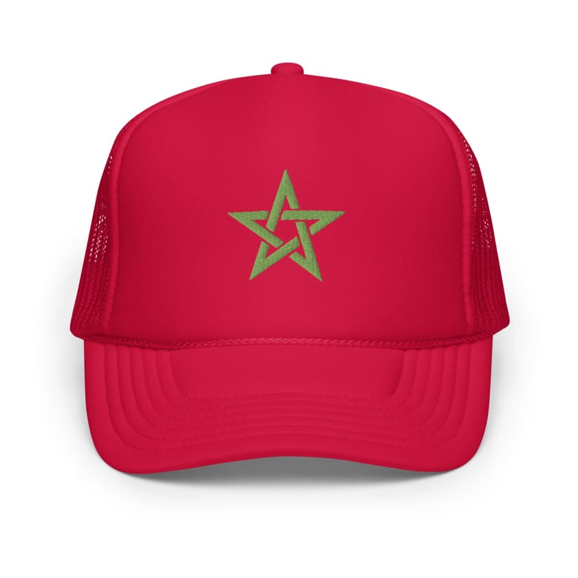 Casquette trucker en mousse drapeau Maroc