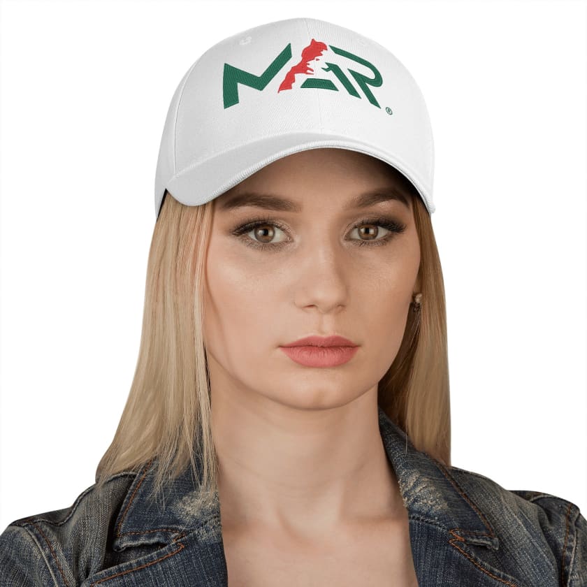 Casquettes MAR Maroc Blanche style baseball brodées 4 cotés