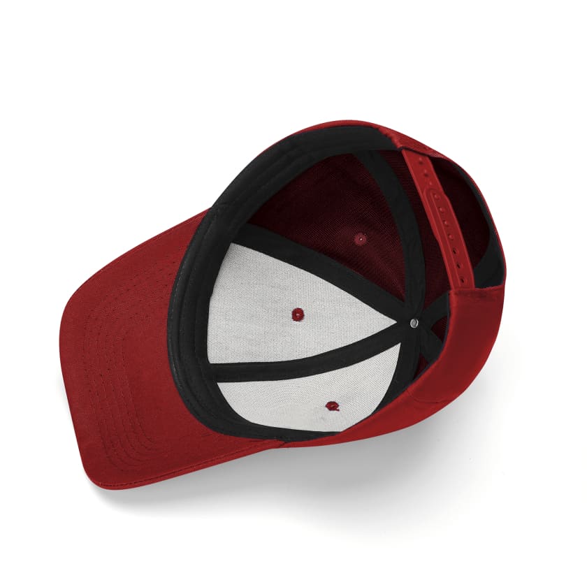 Casquettes MAR rouge de baseball brodées 4 cotés Maroc
