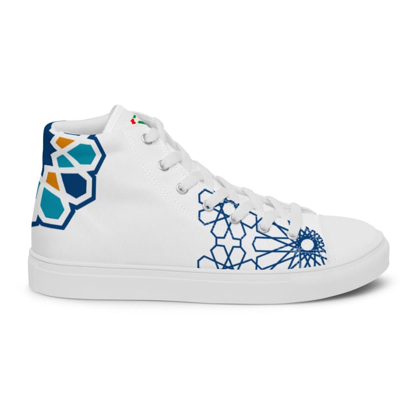 Chaussures Motif Zellige Marocain en toile haut de gamme
