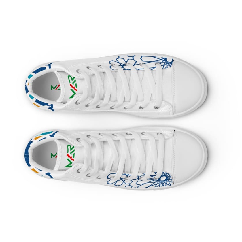 Chaussures Motif Zellige Marocain en toile haut de gamme