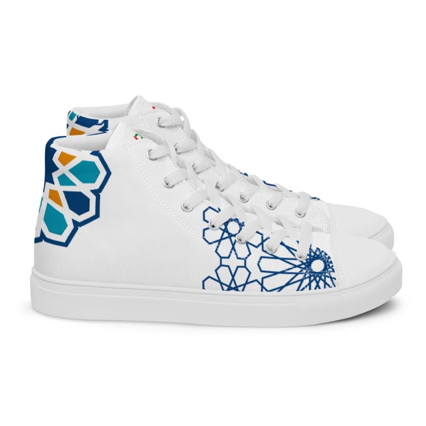 Chaussures Motif Zellige Marocain en toile haut de gamme