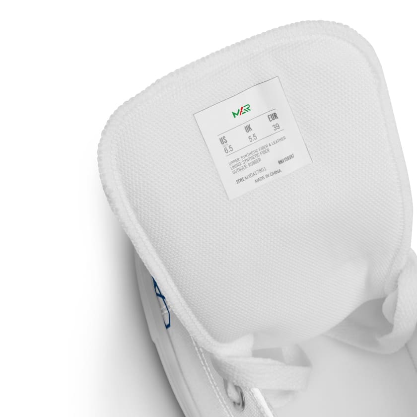 Chaussures Motif Zellige Marocain en toile haut de gamme