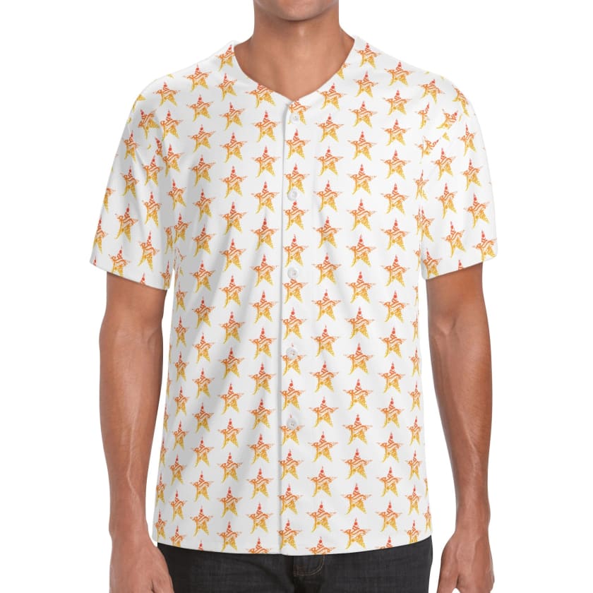 Chemise Baseball MOROCCO STAR blanc