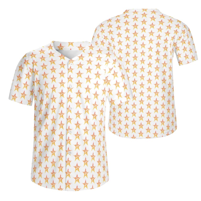 Chemise Baseball MOROCCO STAR blanc