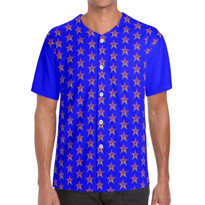 Chemise Baseball MOROCCO STAR bleu