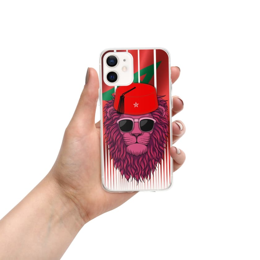 Coque pour iPhone Drapeau du Maroc et lion de l’Atlas
