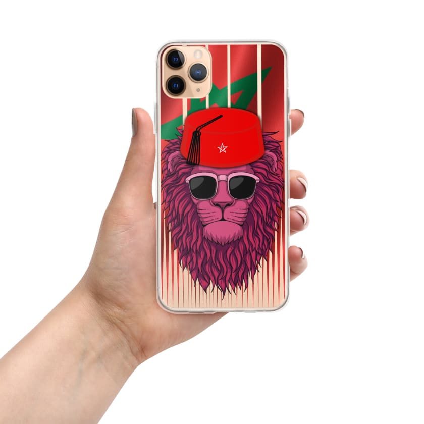 Coque pour iPhone Drapeau du Maroc et lion de l’Atlas