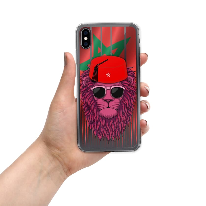Coque pour iPhone Drapeau du Maroc et lion de l’Atlas