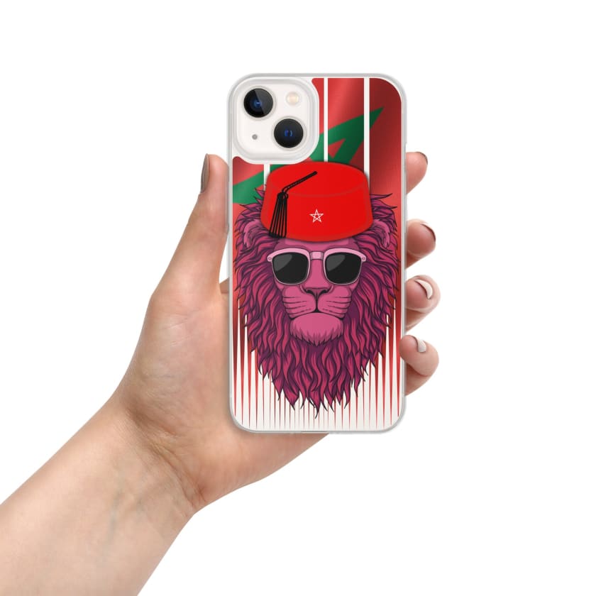 Coque pour iPhone Drapeau du Maroc et lion de l’Atlas