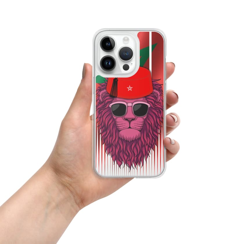 Coque pour iPhone Drapeau du Maroc et lion de l’Atlas