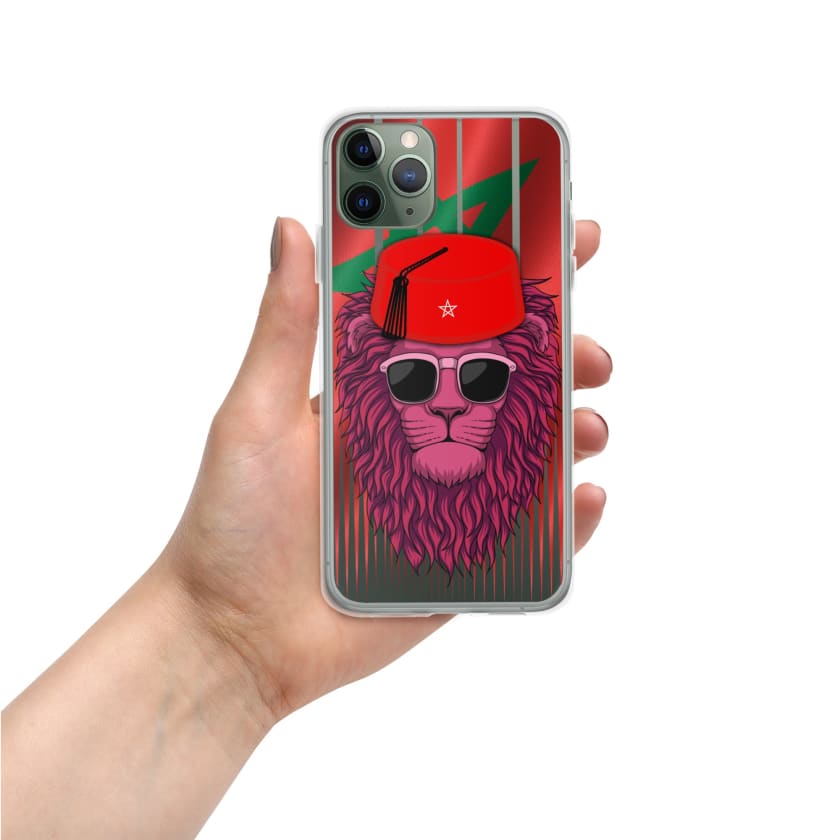 Coque pour iPhone Drapeau du Maroc et lion de l’Atlas