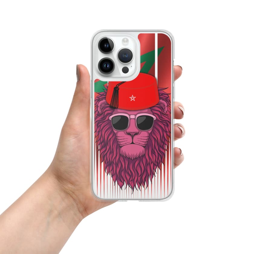 Coque pour iPhone Drapeau du Maroc et lion de l’Atlas
