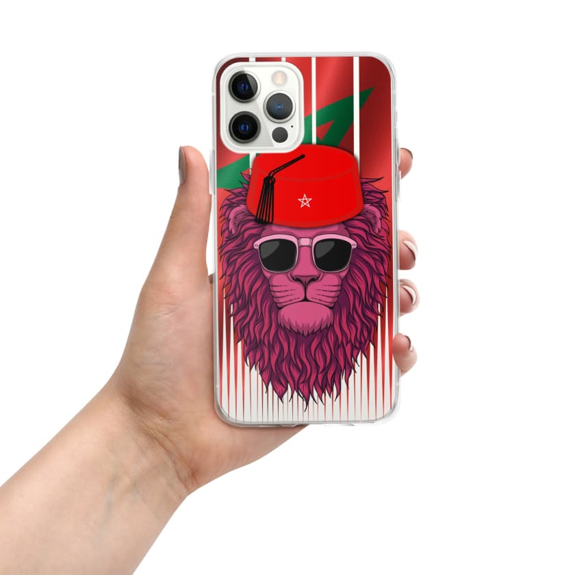 Coque pour iPhone Drapeau du Maroc et lion de l’Atlas