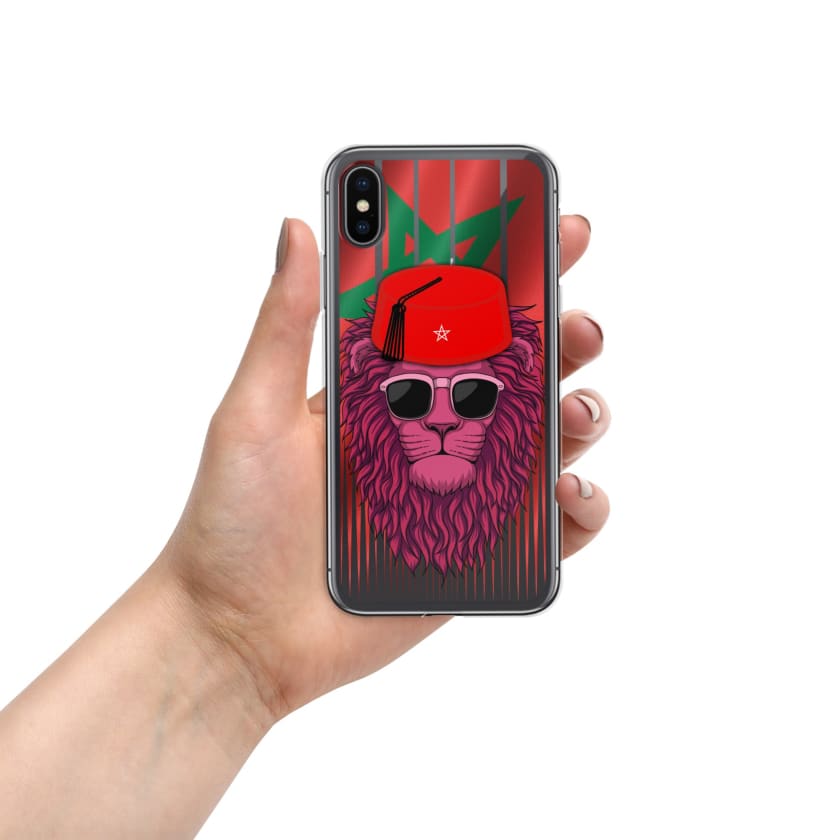 Coque pour iPhone Drapeau du Maroc et lion de l’Atlas