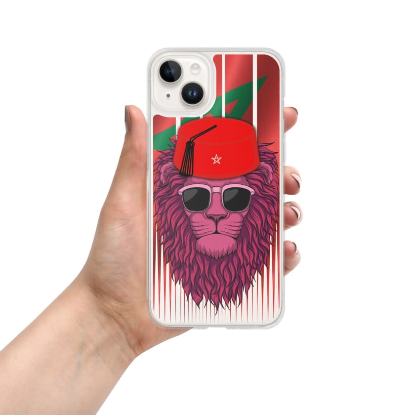 Coque pour iPhone Drapeau du Maroc et lion de l’Atlas